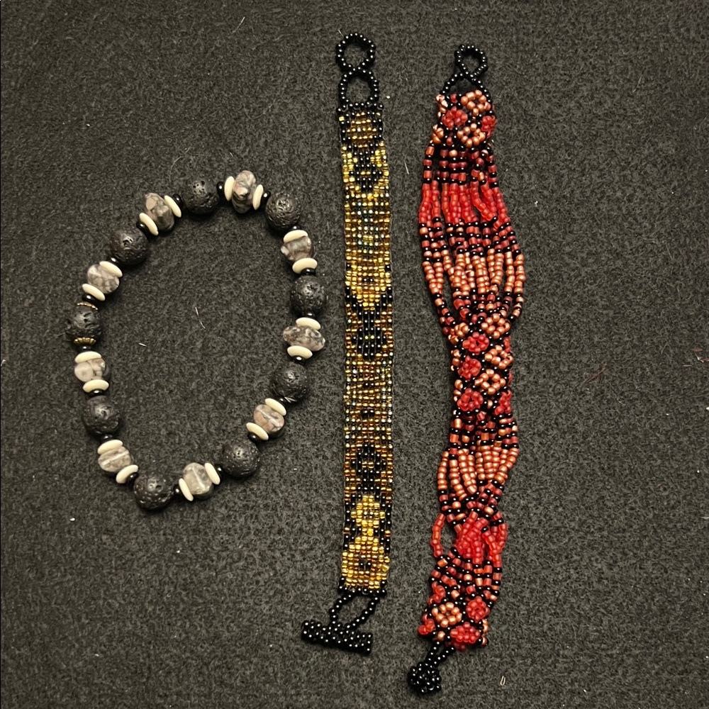 Crafted bracelet set of 3